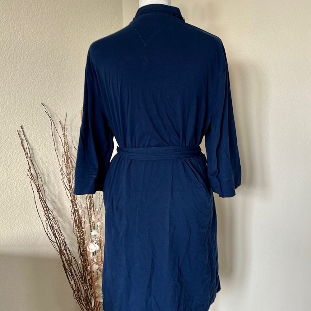 Tommy Hilfiger Blue Cotton Robe - Picture 3 of 6